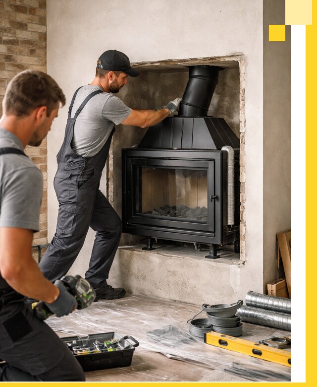 Установка каминных топок в Гулькевичах: монтаж, подключение