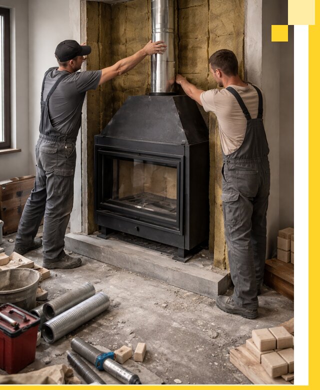 Изготовление и монтаж закрытых каминов в Гулькевичах под ключ