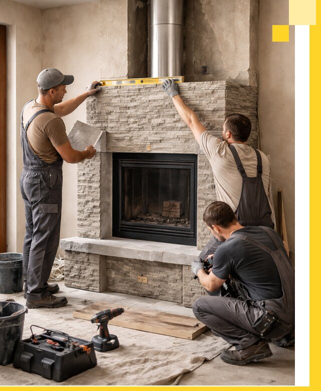 Профессиональный монтаж каминов под ключ в Гулькевичах для дома