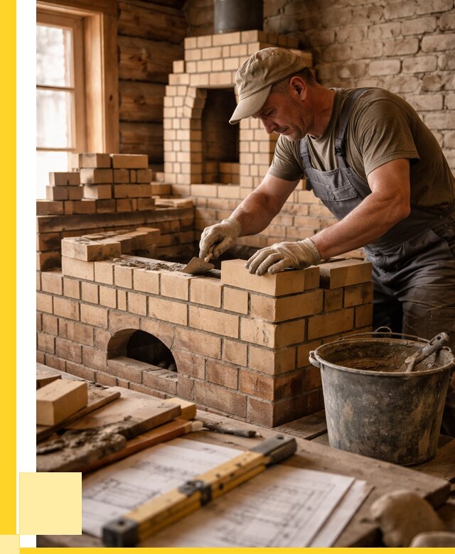 Кладка печей из кирпича в Гулькевичах цены от 31122 р. - ЭриданГль