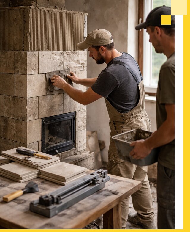 Профессиональная облицовка печей в Гулькевичах: керамика и камень