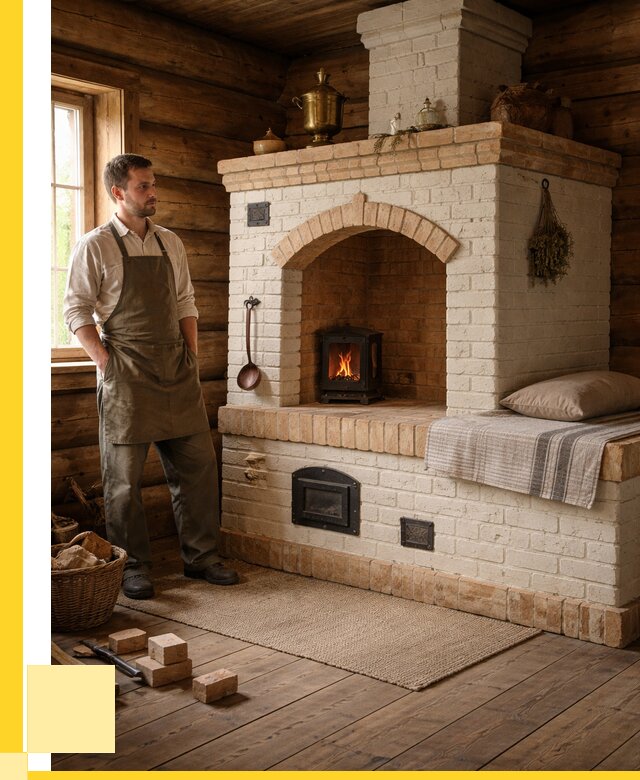 Русские печи с лежанкой под ключ в Гулькевичах от 155610 р. ЭриданГль