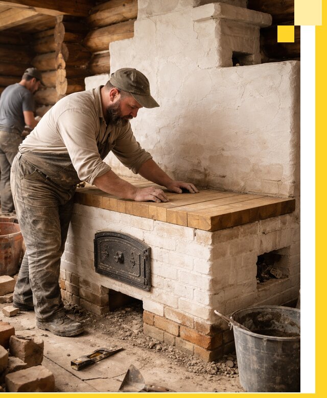 Проектирование и установка русской печи с лежанкой в Гулькевичах