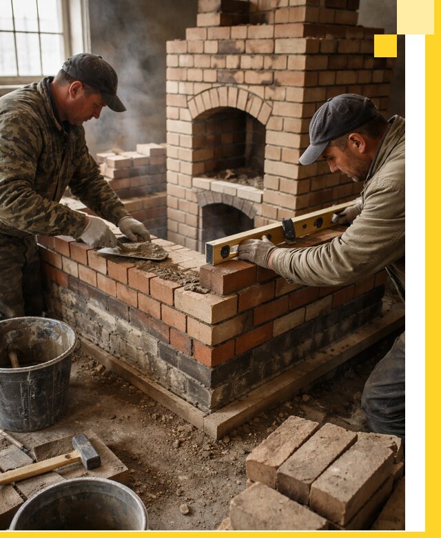 Изготовление и монтаж печей и каминов из кирпича в Гулькевичах