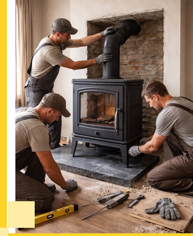 Монтаж печи камина в частном доме в Гулькевичах от 25935 р. | ЭриданГль