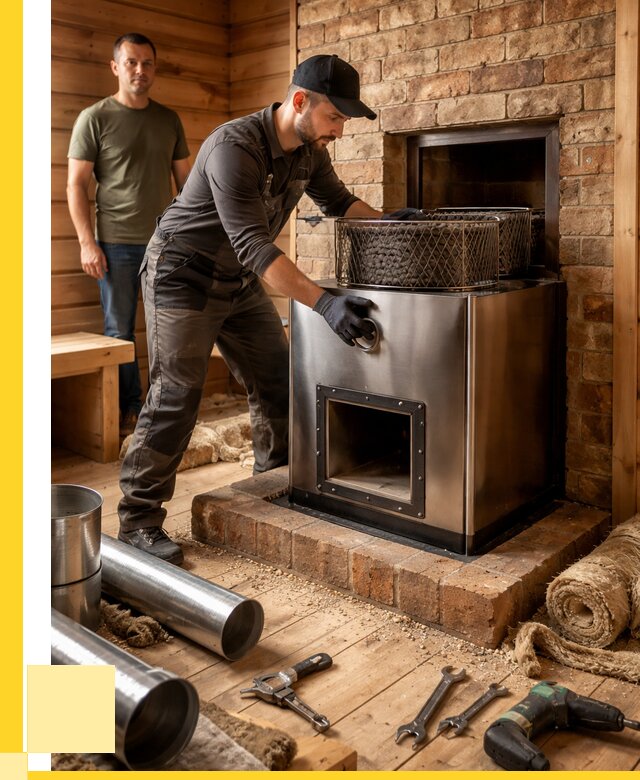 Монтаж банных печей под ключ в Гулькевичах от 18673 р., ЭриданГль