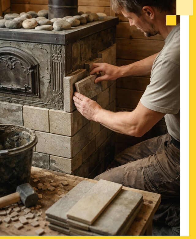 Облицовка банных печей в Гулькевичах профессиональная отделка