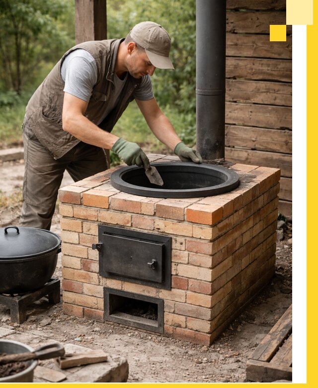 Изготовление и установка печей для казана в Гулькевичах под ключ