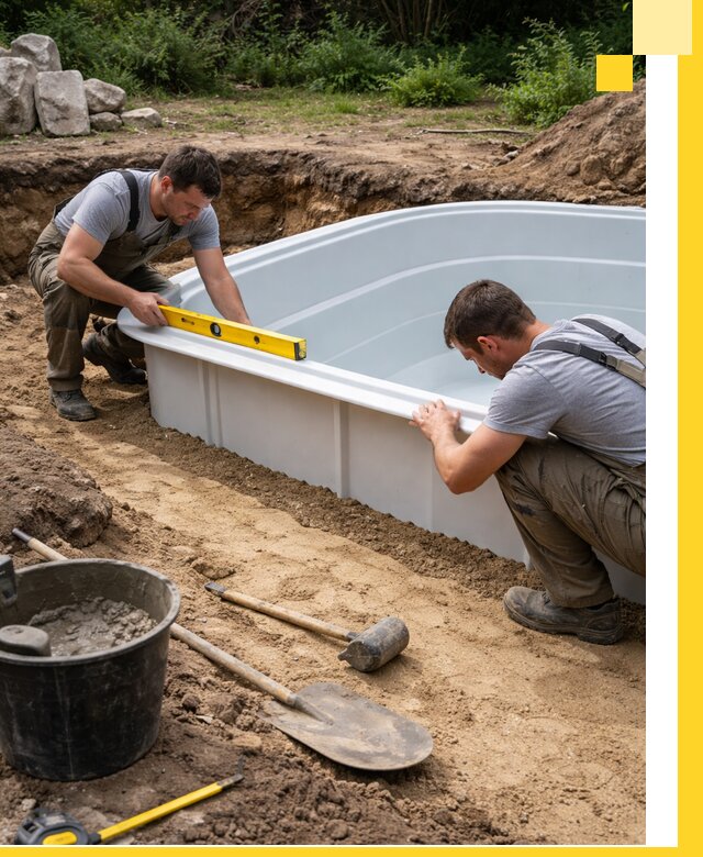 Производство и установка пластиковых бассейнов в Гулькевичах под ключ