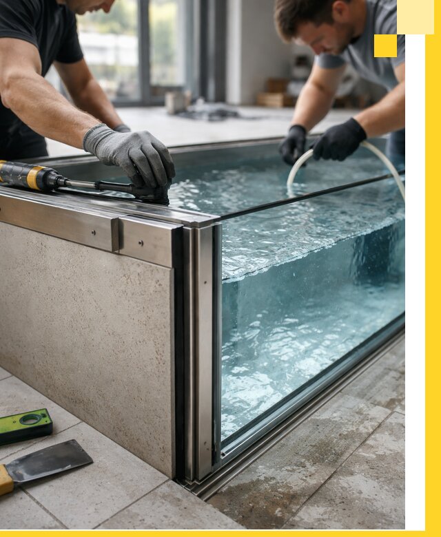 Проектирование и монтаж стеклянных бассейнов в Гулькевичах