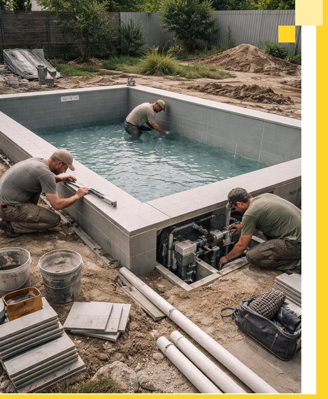 Строительство и монтаж бассейнов для дачи под ключ в Гулькевичах