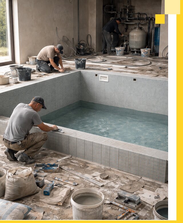 Строительство и монтаж бассейнов в помещении в Гулькевичах