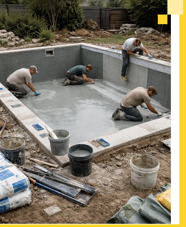 Изготовление и монтаж чаши бассейна под ключ в Гулькевичах