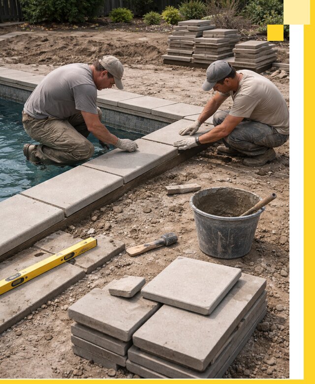 Установка и изготовление копингового камня для бассейнов в Гулькевичах