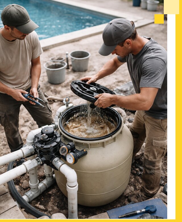 Установка и обслуживание песочных фильтров для бассейнов в Гулькевичах