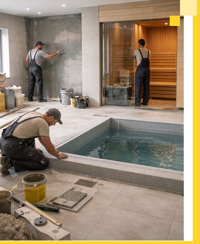 Проектирование и строительство сауны с бассейном в Гулькевичах