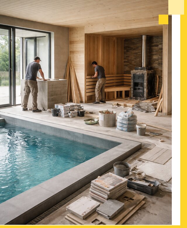 Проектирование и строительство бань с бассейном в Гулькевичах