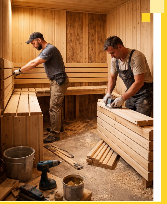 Профессиональный комплексный ремонт саун под ключ в Гулькевичах