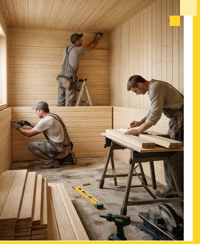 Обшивка саун в Гулькевичах из натуральной древесины под ключ