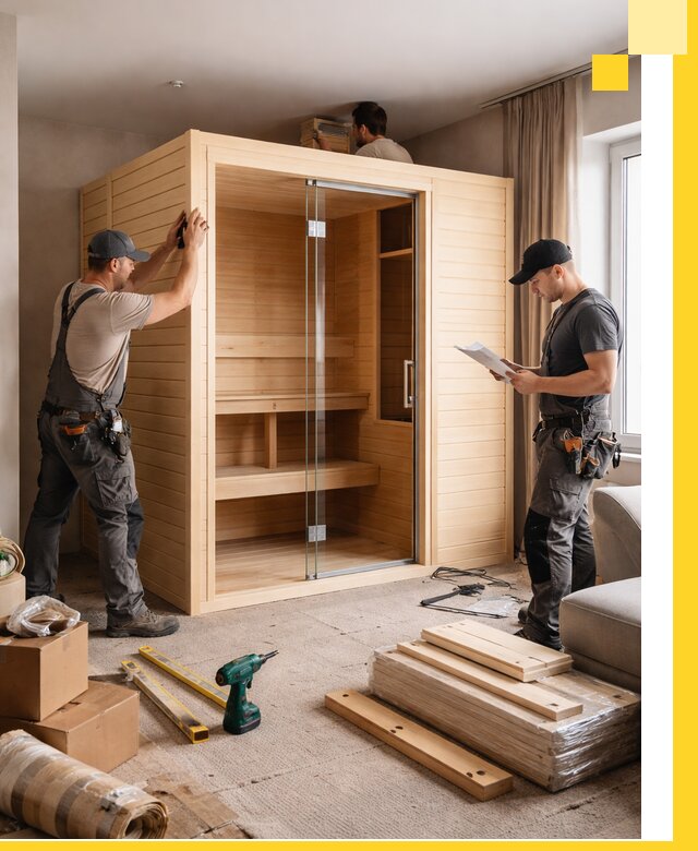 Установка и благоустройство саун в квартире в Гулькевичах