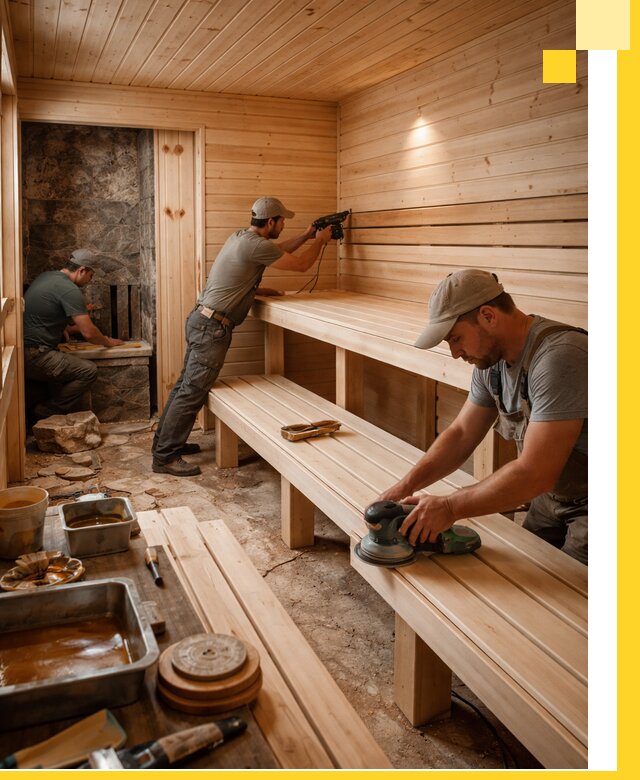 Профессиональная отделка бань в Гулькевичах под ключ, с гарантией