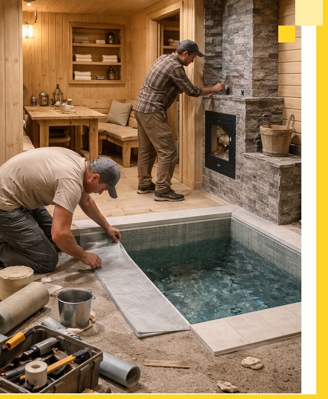 Строительство бань с комнатой отдыха под ключ в Гулькевичах