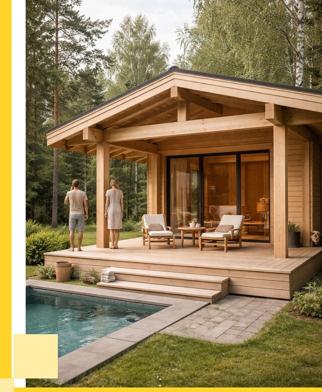 Бани с террасой под ключ в Гулькевичах от 622440 р. | ЭриданГль