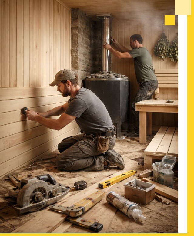 Полное строительство и оснащение парных под ключ в Гулькевичах