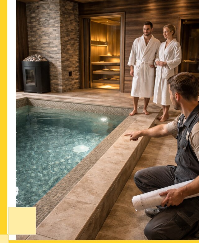 Проект бани с бассейном под ключ в Гулькевичах от 67431 р. | ЭриданГль