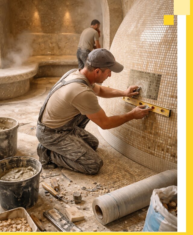 Хамам под ключ в Гулькевичах: проектирование, строительство, отделка