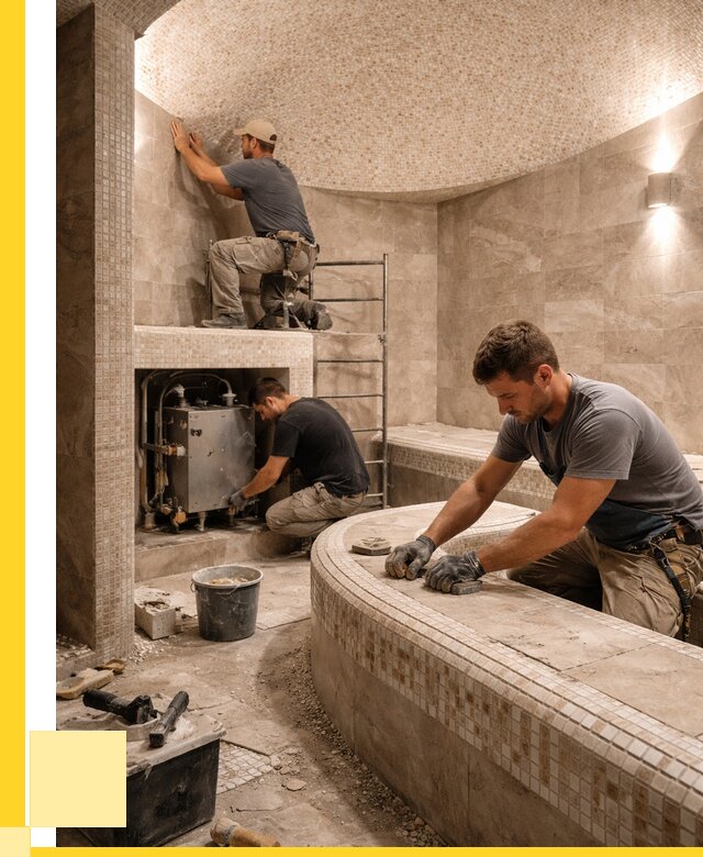 Монтаж хамамов под ключ в Гулькевичах от 259350 р. ЭриданГль