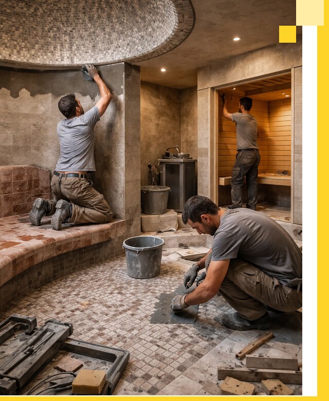 Проект и строительство хамама бани и сауны под ключ в Гулькевичах