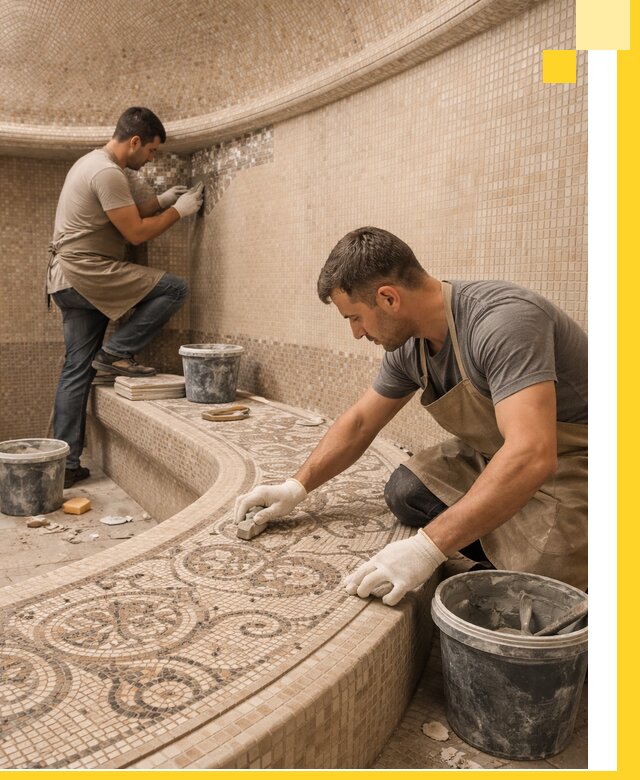 Плитка для хамама в Гулькевичах, укладка, подбор и поставка